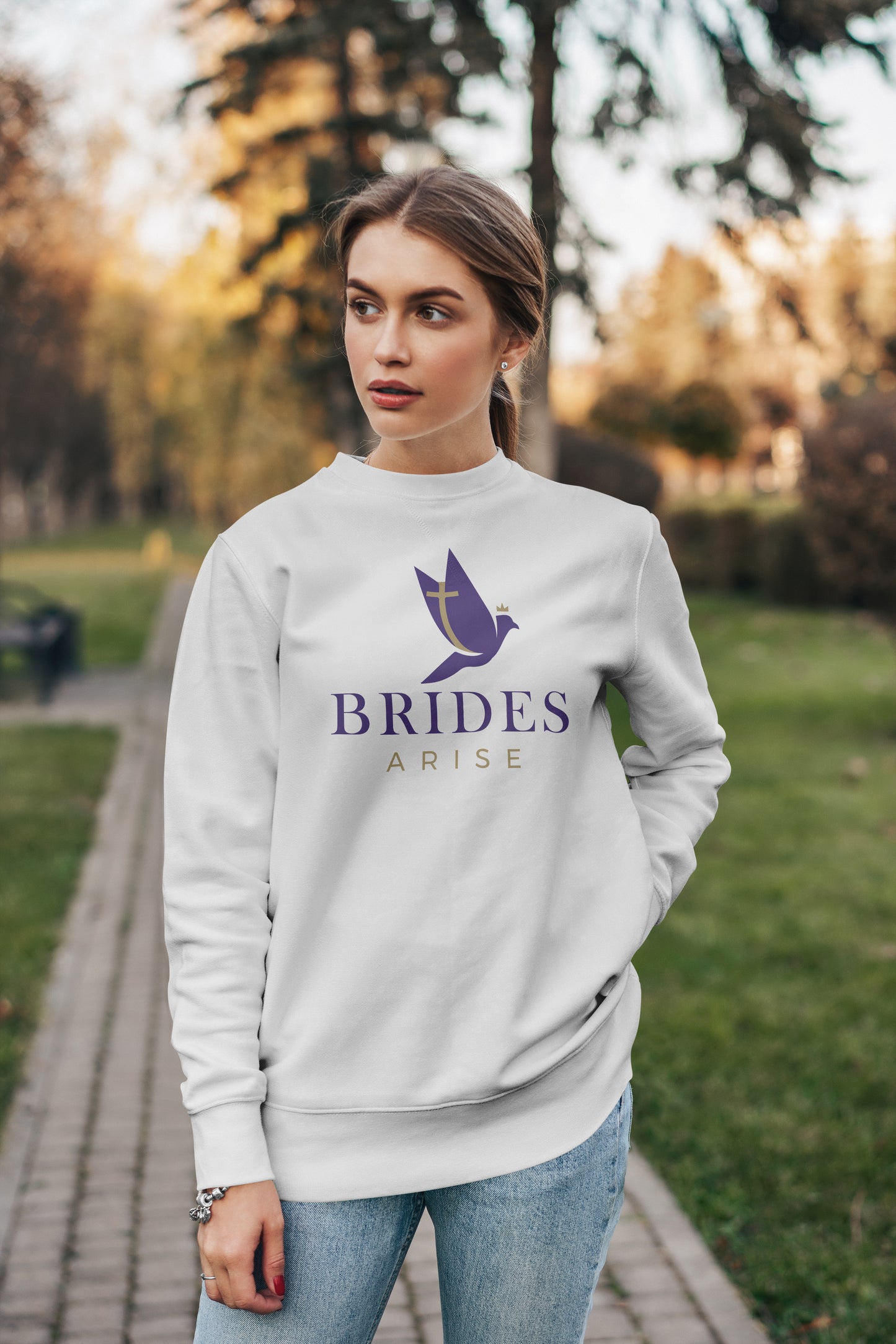 Brides Arise Long Sleeve Sweatshirt | White