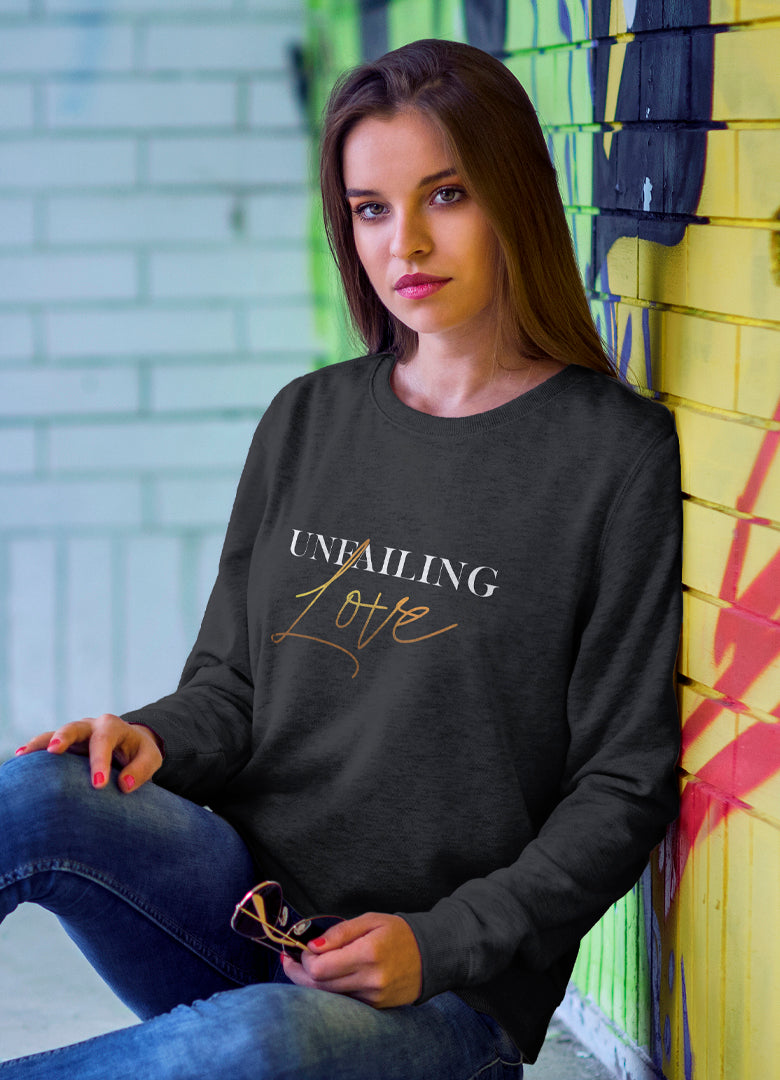 Unfailing Love Long Sleeve Sweatshirt | Black | Male & Female