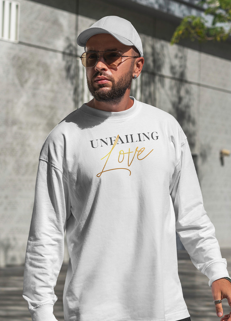 Unfailing Love Long Sleeve Sweatshirt | White | Male & Female
